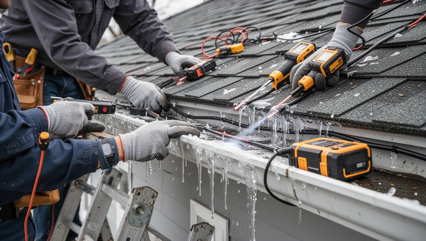 Heated Gutter & Ice Melt System Installation