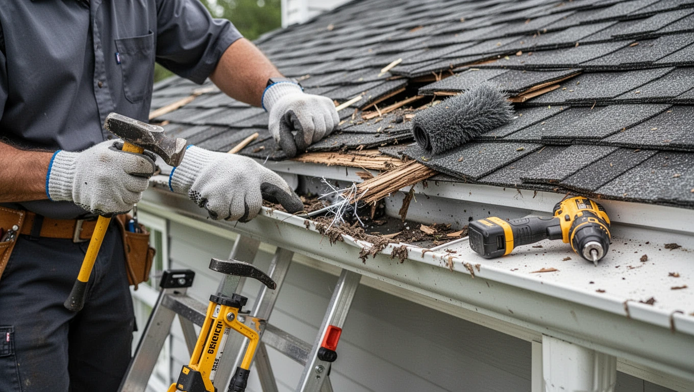 Storm Damage Gutter Replacement